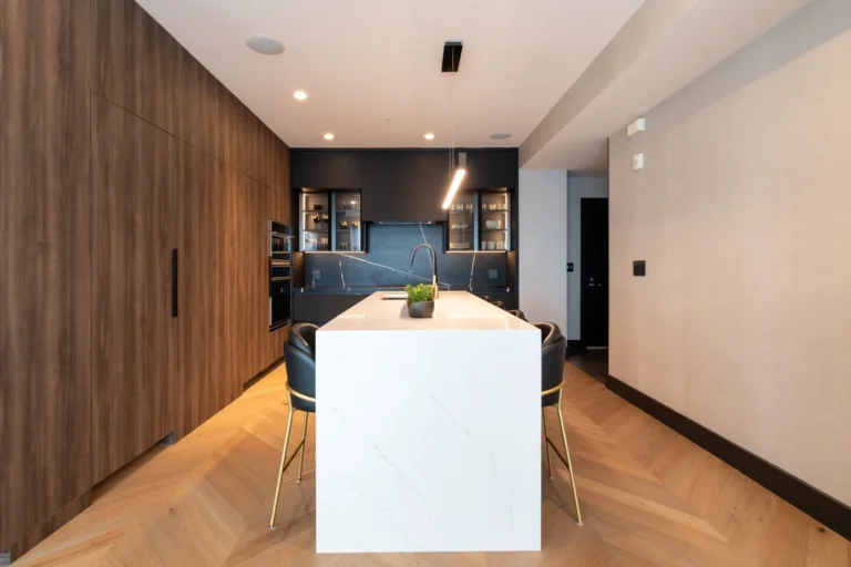 Kitchen & bar in Boston, MA by First Class Marble & Granite