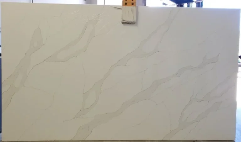 Blue Planet Quartz – Calacatta Gold String slab