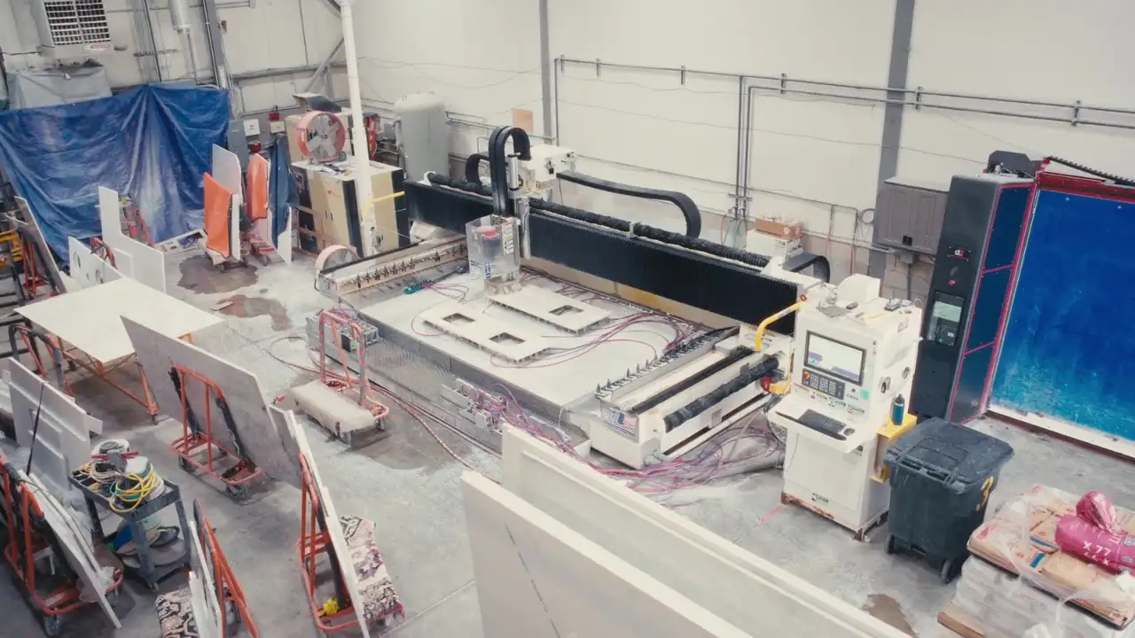 CNC fabrication equipment in the Franklin shop