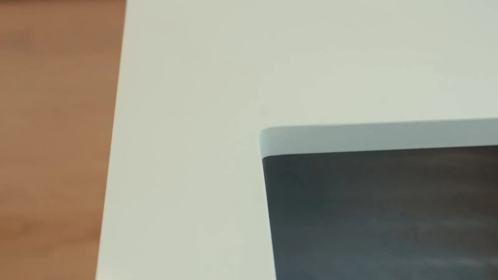 Close-up of a finished stone countertop edge