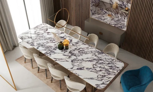 Infinity - Calacatta Viola countertop installed (photo: Infinity Surfaces)