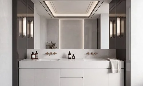Ultra Quartz - Jebel Mist countertop installed (photo: Ultra Stones)