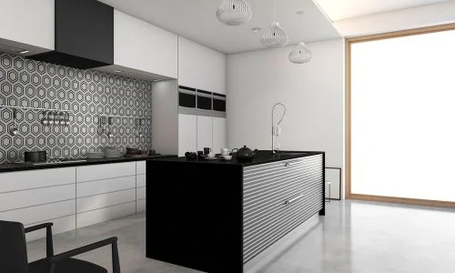 Black Galaxy countertop installed (photo: MSI)