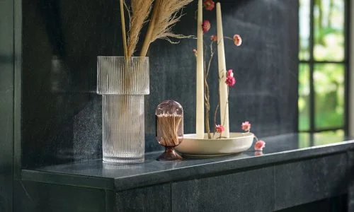 Black Soapstone countertop installed (photo: MSI)