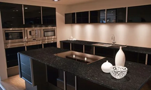 Steel Grey Polished countertop installed (photo: MSI)